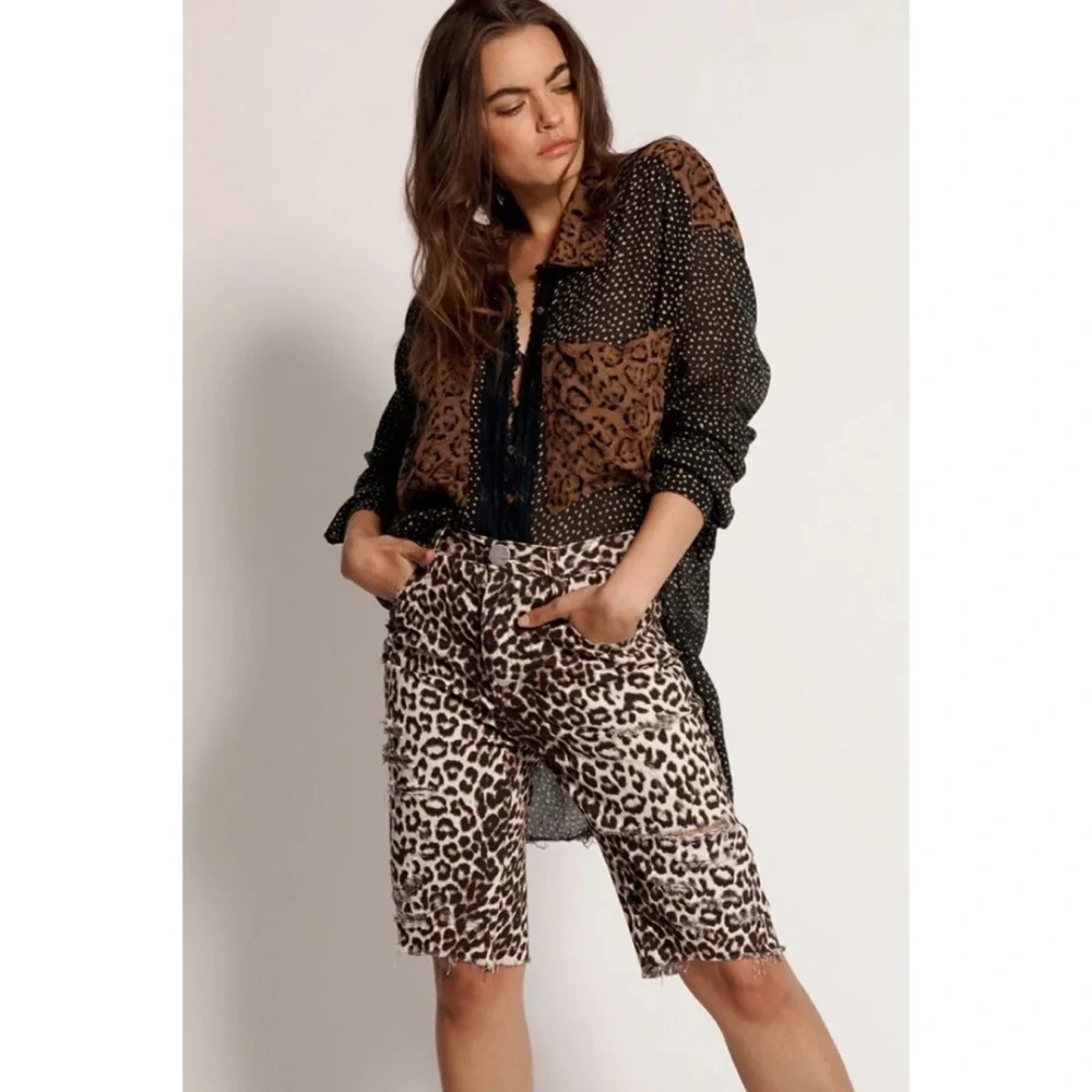 ONETEASPOON | Cut Off Truckers Mid-Waist Long Length Shorts